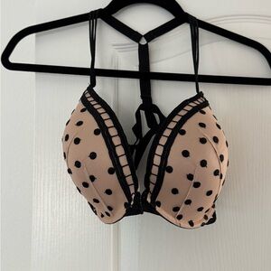 Victoria’s Secret Polka Dot Black and Nude Bra